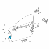 OEM 2002 Toyota Celica Lower Hinge Diagram - 68740-12110