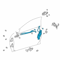 OEM 2001 Toyota Celica Lock Assembly Diagram - 69040-20550