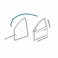 OEM 2004 Dodge Neon WEATHERSTRIP-Door Upper Secondary Diagram - 4783664AH