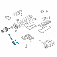 OEM BMW Oil Filter With Oil Cooler Connection Diagram - 11-42-7-841-525