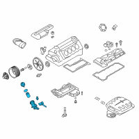 OEM 2008 BMW M3 Oil Filter With Oil Cooler Connection Diagram - 11-42-7-841-525