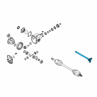 OEM Infiniti QX70 Shaft - Side Differential Diagram - 38231-1BY0A