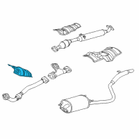 OEM 2008 Lexus RX350 Front Exhaust Pipe Assembly Diagram - 17410-0P180