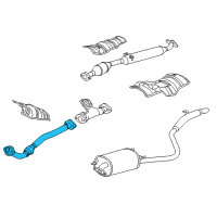 OEM 2006 Toyota Sienna Front Pipe Diagram - 17410-0A400