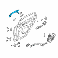 OEM Kia Forte Left Door Outside Handle Assembly Diagram - 82651M6110