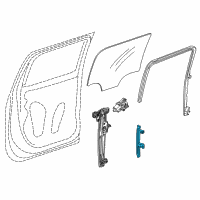 OEM 2016 Cadillac Escalade ESV Rear Guide Diagram - 84010827