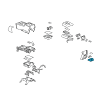 OEM 2008 Chevrolet Avalanche Rear Cup Holder Diagram - 15134819