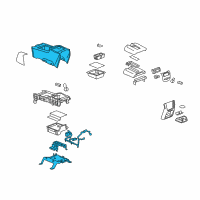 OEM 2011 Chevrolet Tahoe Console Assembly Diagram - 20943831