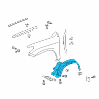 OEM Toyota Land Cruiser Fender Liner Diagram - 53875-60160