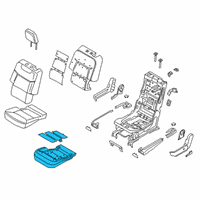 OEM Ford Police Interceptor Utility Seat Cushion Pad Diagram - LB5Z-7863841-A