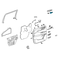 OEM 2016 Cadillac Escalade Cup Holder Diagram - 23101616