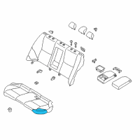 OEM 2014 Infiniti Q50 Pad & Frame Assy-Cushion, Rear Seat Diagram - 88305-4GA0A