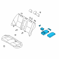 OEM Infiniti Rear Seat Armrest Assembly Diagram - 88700-4GA0A