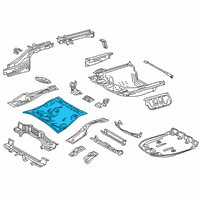 OEM Toyota Avalon Center Floor Pan Diagram - 58211-06231