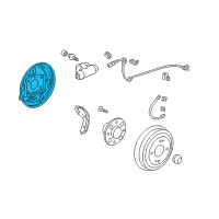 OEM Honda Insight Plate, Right Rear Brake Backing Diagram - 43110-TK6-A01