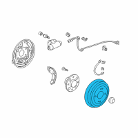 OEM 2014 Honda Insight Drum, Rear Brake Diagram - 42610-TM8-A00