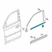 OEM 2022 Honda Ridgeline MOLDING ASSY., L. FR. DOOR Diagram - 72450-TG7-A03