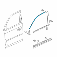 OEM 2019 Honda Ridgeline Molding Assy., R. FR. Door Sash Diagram - 72425-TG7-A01