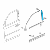 OEM 2019 Honda Passport Garnish Assy., R. FR. Door Sash Diagram - 72430-TG7-A01