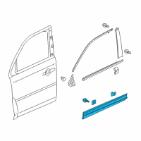 OEM 2022 Honda Ridgeline Garnish Assy., L. FR. Door (Lower) Diagram - 75332-TG7-A02