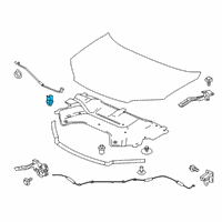 OEM 2020 Honda Pilot Holder, Rod Diagram - 90672-TG7-A01