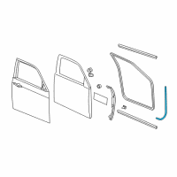 OEM 2015 Dodge Charger WEATHERSTRIP-Front Door Mounted Diagram - 68040045AJ