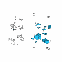OEM Toyota Highlander Console Body Diagram - 58810-0E090-E0