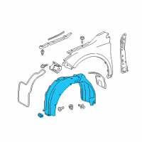 OEM 2016 Toyota Avalon Fender Liner Diagram - 53876-07021