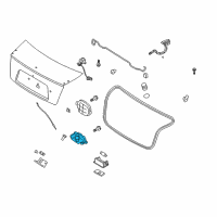 OEM 2005 Kia Spectra Trunk Lid Latch Assembly Diagram - 812302F010