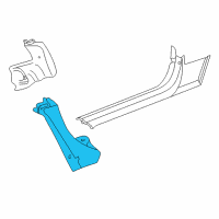 OEM 2003 Chevrolet Corvette Panel Asm-Body Lock Pillar Trim <Use 1C4M*Torch Red Diagram - 10426028