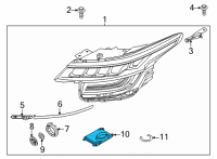 OEM 2022 Kia Seltos Led Driver Module Diagram - 92180Q5210