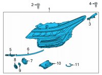 OEM 2022 Kia Seltos Driver Side Headlight Assembly Diagram - 92101Q5220