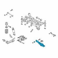 OEM Hyundai Santa Fe Sport Arm Assembly-Rear Suspension Rear, LH Diagram - 55210-4Z201