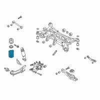 OEM Kia Sorento Rear Springs Diagram - 553301U880