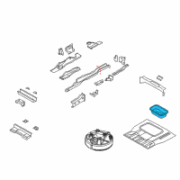 OEM 2019 Dodge Journey Pan-Rear Floor Diagram - 5155123AA