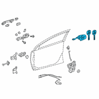 OEM 2020 Toyota Corolla Cylinder & Keys Diagram - 69052-02480