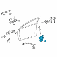 OEM 2016 Toyota Corolla Lock Assembly Diagram - 69030-02370