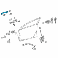 OEM 2021 Toyota Prius AWD-e Handle, Outside Diagram - 69210-47041-B0