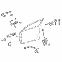 OEM 2022 Toyota Corolla Lock Cable Diagram - 69710-02350