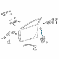 OEM 2022 Toyota Corolla Lock Rod Diagram - 69312-02340