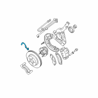 OEM 1999 Mercury Mountaineer Front Flex Hose Diagram - 8L5Z-2078-L