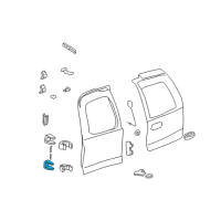 OEM 2000 GMC Yukon XL 2500 Hinge Kit, Rear Door Lower (Body Side) Diagram - 12477828