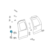 OEM 2002 Chevrolet Suburban 2500 Hinge Kit, Rear Door Upper (Body Side) Diagram - 12477825