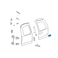 OEM 2003 GMC Yukon XL 2500 Handle Asm, Rear Door Outside (Prime) Diagram - 19299934