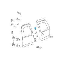OEM 2001 GMC Yukon Rear Door Latch Assembly Diagram - 10356958