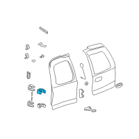 OEM 2001 Chevrolet Suburban 1500 Hinge Asm, Rear Door Upper (Dr Side) - RH Diagram - 12477498