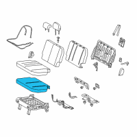 OEM Toyota Sienna Seat Cushion Pad Diagram - 79245-08030