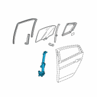 OEM 2009 Acura TL Regulator Assembly, Left Rear Door Power Diagram - 72750-TK4-A01