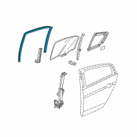 OEM 2013 Acura TL Channel, Right Rear Door Run Diagram - 72735-TK4-A01