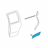 OEM 2006 Mercury Mariner Body Side Molding Diagram - 5E6Z-7825557-AAPTM